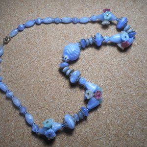 Art glass antique necklace petite UNIQUE